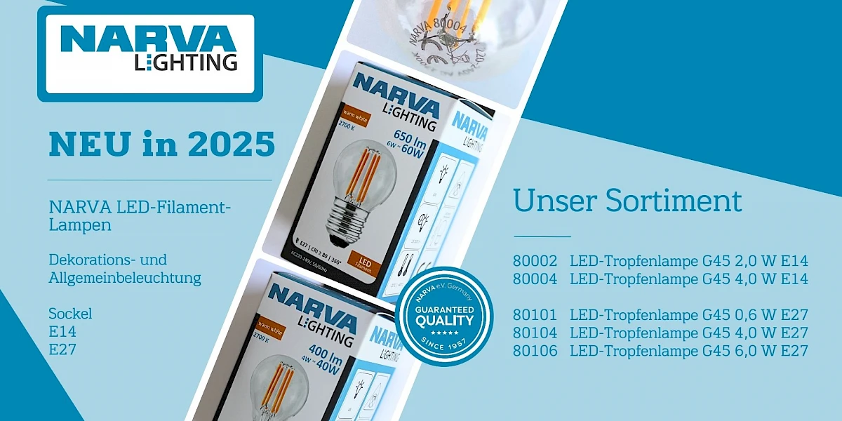 Bombillas NARVA LED con bases E14 and E27